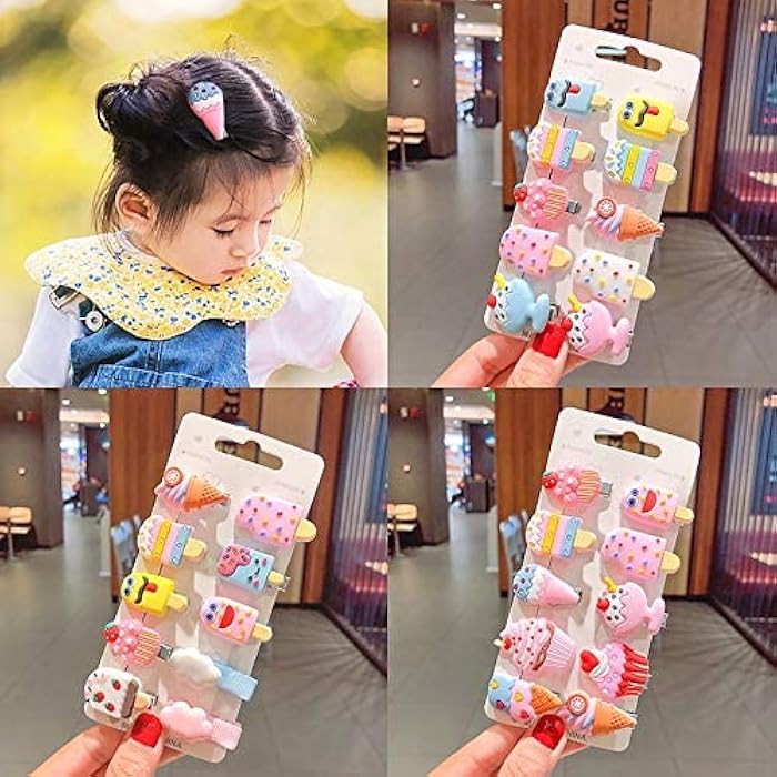 Jinfeng girls cute cartoon flower fruit hairpins children hair clip barrette lovely bobby pin headdress accessories headwear (size : 10pcs 1) - Image 2